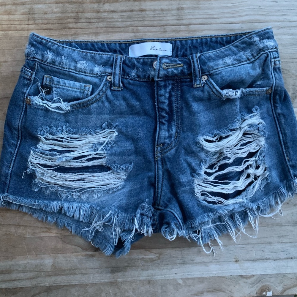 KanCan Distressed Jean Shorts
